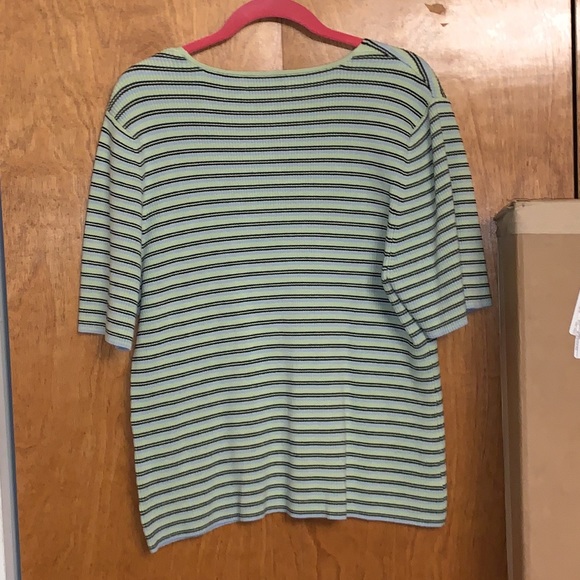 Charter Club stripe v-neck top, size XL - Picture 3 of 3